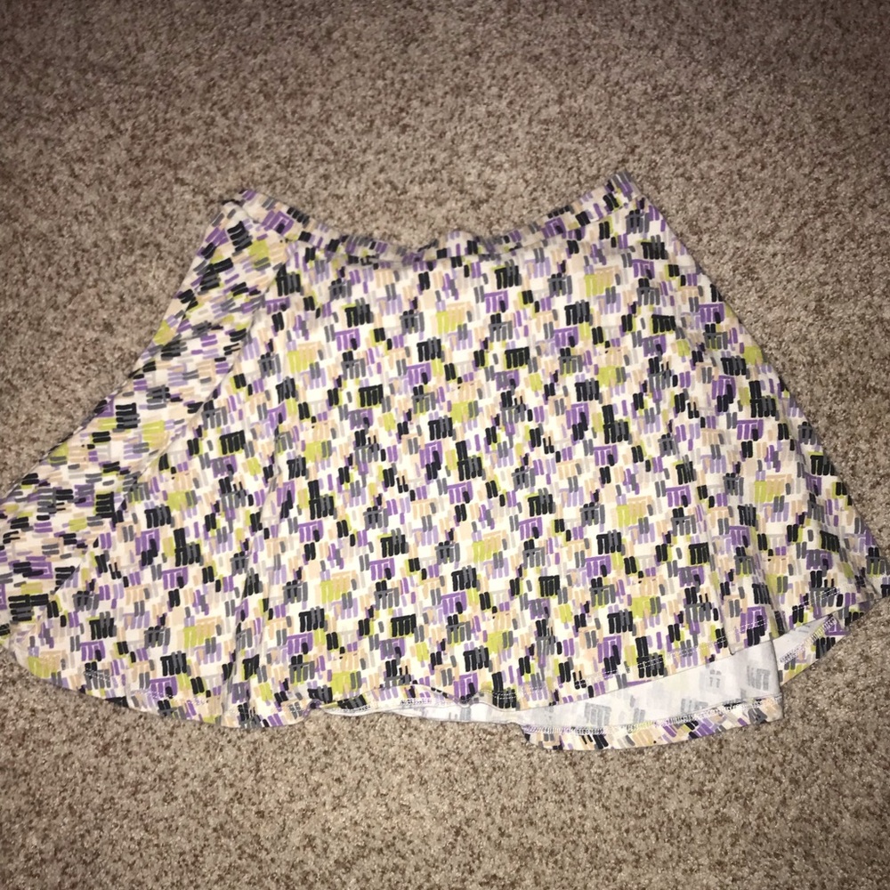 multicolored skater skirt